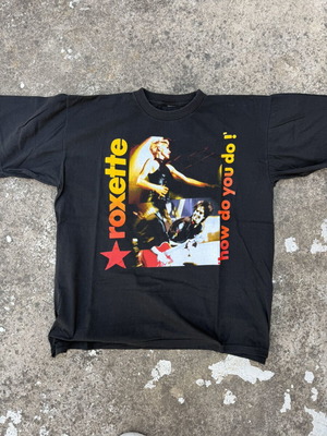 Roxette Vintage 90’s Single Stitch Band Tee Used, Black, Size L