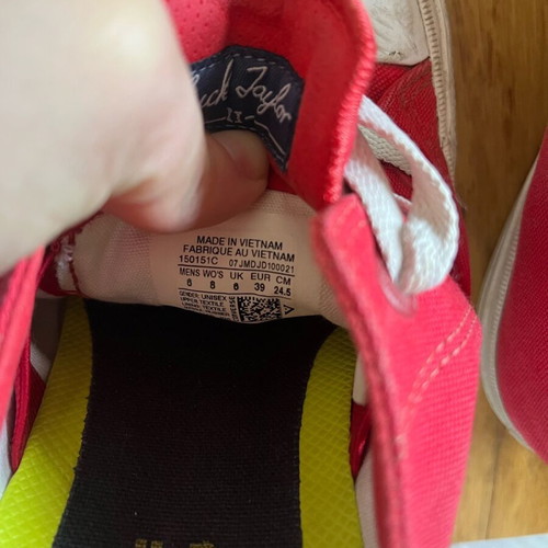 Converse All Star athletic shoes used, red, size 39