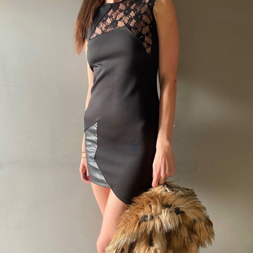 Guess dress black new, cocktail celebrity style