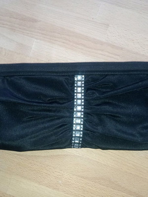Evening handbag new, black with decorative stones