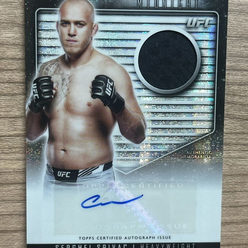 2024 Topps Midnight UFC Serghei Spivac Patch Autograph Moon Beam like new
