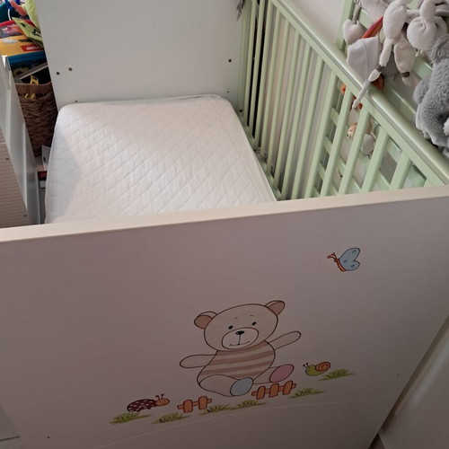 Baby Cot with New Two-Level Bed and Coconut Mattress