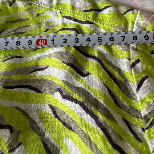 Basler linen blouse 3XL like new, white and green