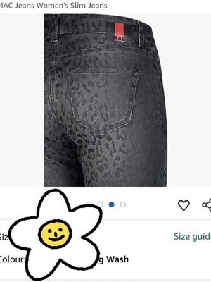 UP TO 7/8!!! Brand new genuine SLIM jeans from MAC JEANS with animal print!!!!! SIZE 34/30!!