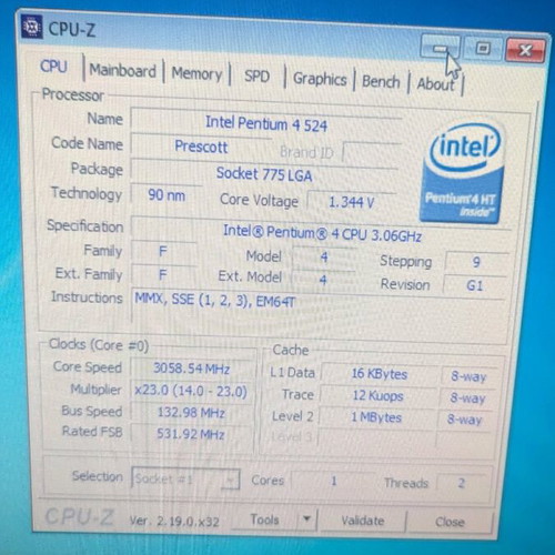 Πύργος υπολογιστή Intel Pentium 4 524 μεταχειρισμένος με Windows 7