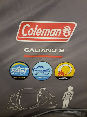 Coleman Galiano 2 Automatic Pop Up Camping Tent like new