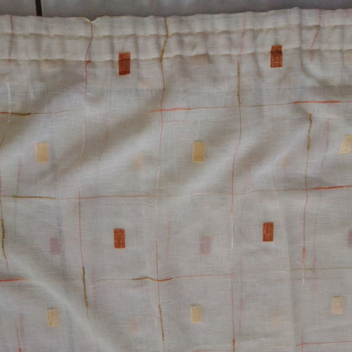 Fabric curtains used, set of 2 different sizes