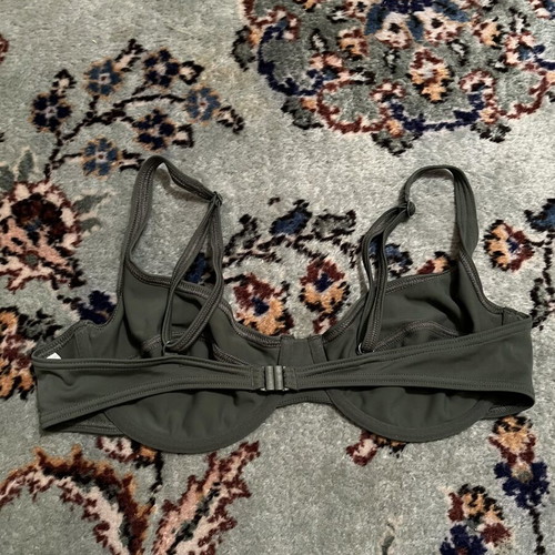 Marks & Spencer bikini top 85B used, grey and green