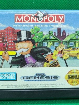 Monopoly παιχνίδι Sega Genesis μεταχειρισμένο, αυθεντικό, παζλ προσομοίωση