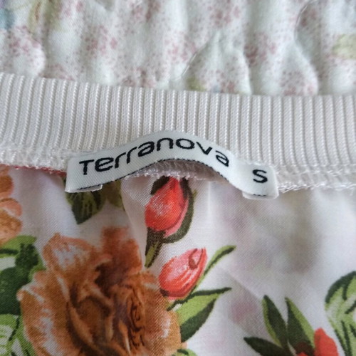 Floral top Terranova like new, transparent, slim fit, size S