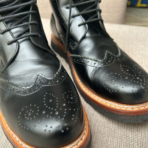 Ortodoux leather boots like new, black, size 44-44.5