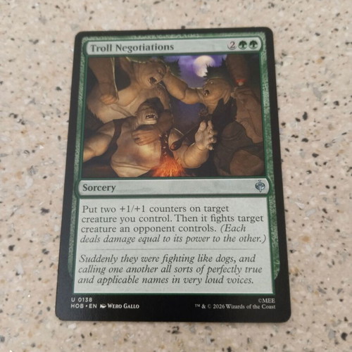 Magic the Gathering Troll Negotiations card