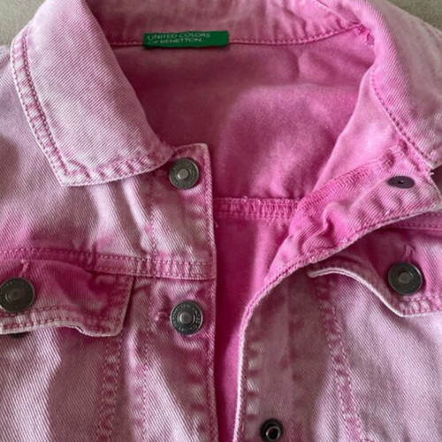 Benetton vintage pink denim set for girls, 12 years