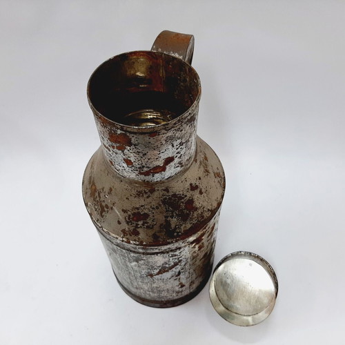 Vintage metal milk can 50s Bulgaria 36×16×9 cm