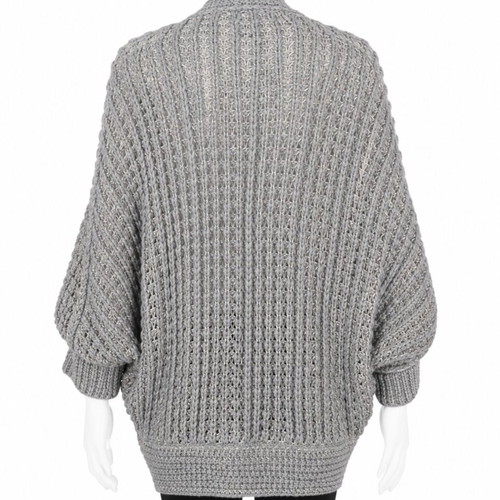 Joan Vass Studio women's gray cardigan like new, size S