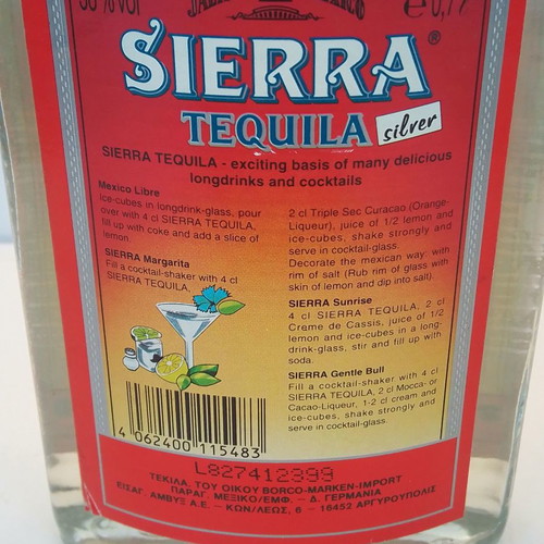 Sierra Tequila Silver tequila drink new, collectible