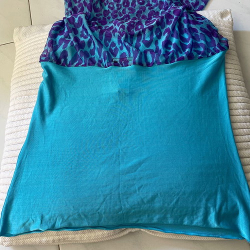 Dolce & Gabbana Mare Vintage Halter Top like new, animal print turquoise and purple