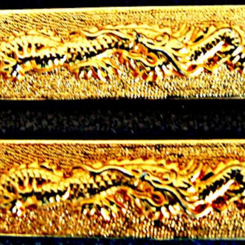 Japanese Ninja collectible, 24K gold plated, handcrafted, 98cm with 5 accessories