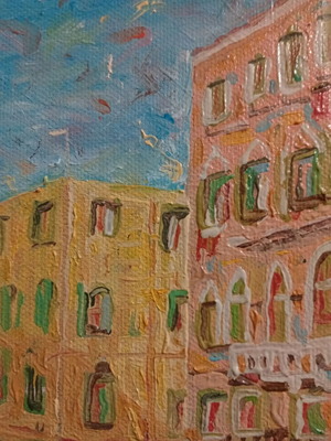 Πίνακας ζωγραφικής Colors of Venice, ελαιογραφία σε μουσαμά, καινούργιο