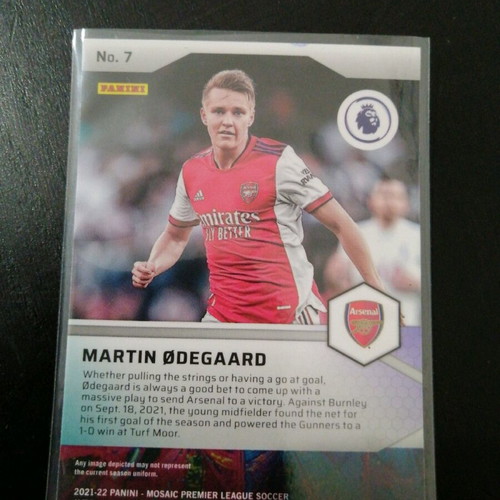 Martin Odegaard 2021-22 Panini Mosaic Premier League card like new