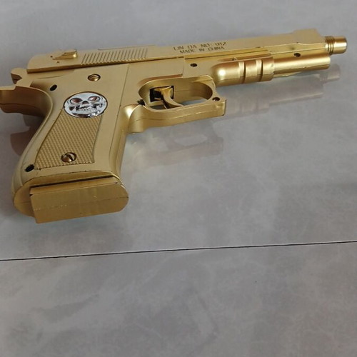 Plastic toy gun used