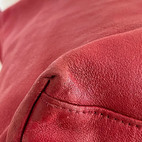 Longchamp Pliage bag model M used, red crossbody