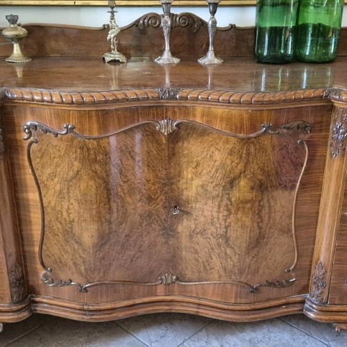 Walnut sideboard with lion legs used