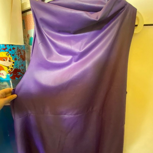Faux leather vest new, purple, one size