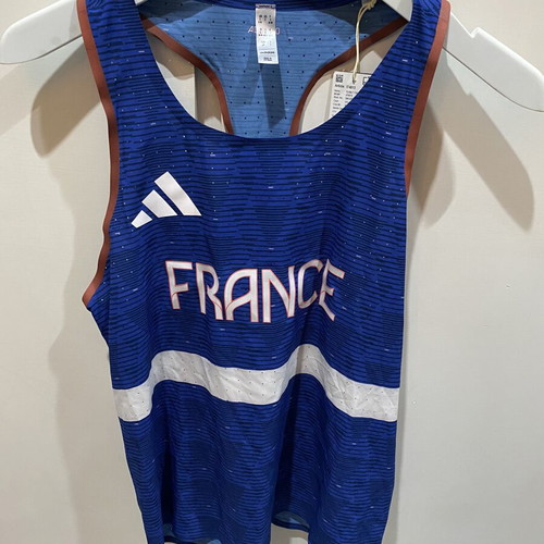 Adidas Team France Singlet new, size S, white and blue