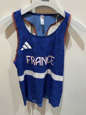 Adidas Team France Singlet new, size S, white and blue
