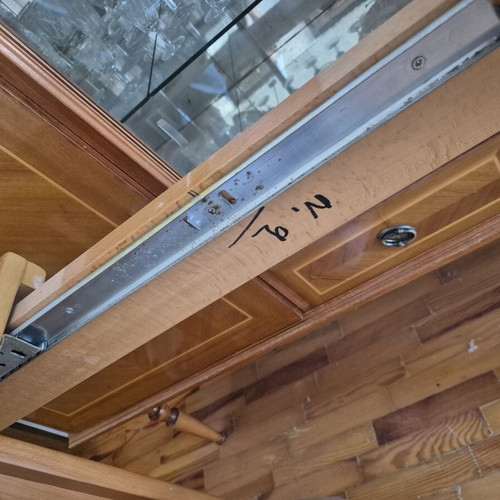 Wooden kitchen table with extension like new