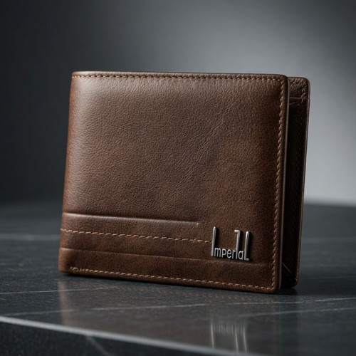 Imperial Full‑Capacity Vintage Organizer men's wallet brown new leather