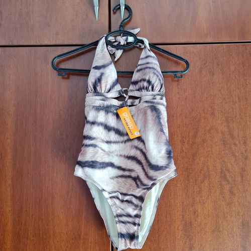 Gossip one-piece swimsuit new, medium, black and brown