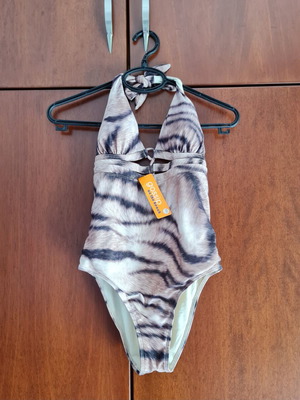 Gossip one-piece swimsuit new, medium, black and brown