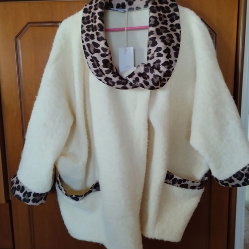 White XXL jacket coat new by Greek brand