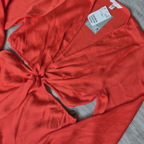 H&M Coral Cut-Out Dress M brand new, vibrant orange-red