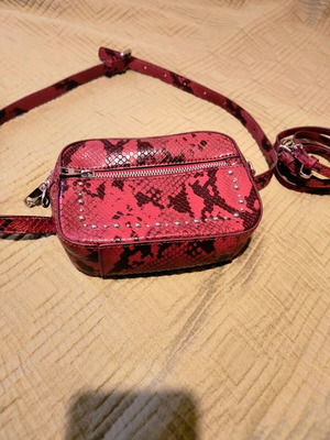 Zara belt bag like new, snake effect with studs and zipper