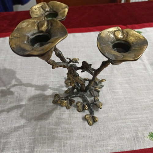 Vintage brass candlestick 3-position like new