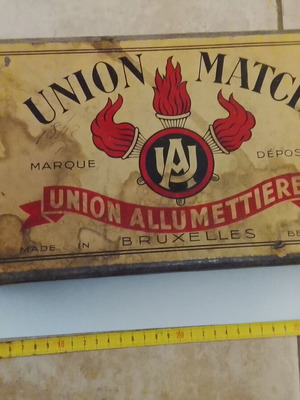 Vintage large Union Match Belgian matchbox used