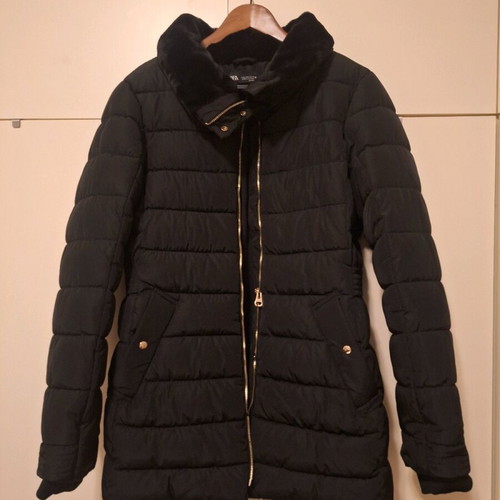 Zara insulated jacket used, black, size S-M