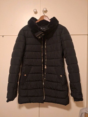 Zara insulated jacket used, black, size S-M
