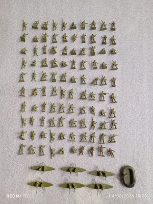 Vintage στρατιωτάκια Airfix Matchbox 1:72 WWII US Marines, σετ 107 τεμ