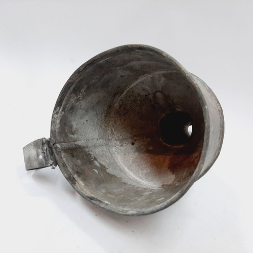 Vintage galvanized metal funnel 50s, Eastern Europe