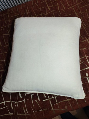 IKEA Large Decorative Pillow 65x65 cm used, white off-white fabric