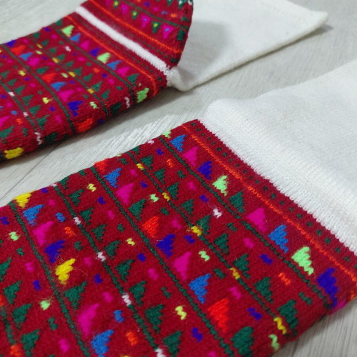 Traditional knitted socks multicolor, size 38, new