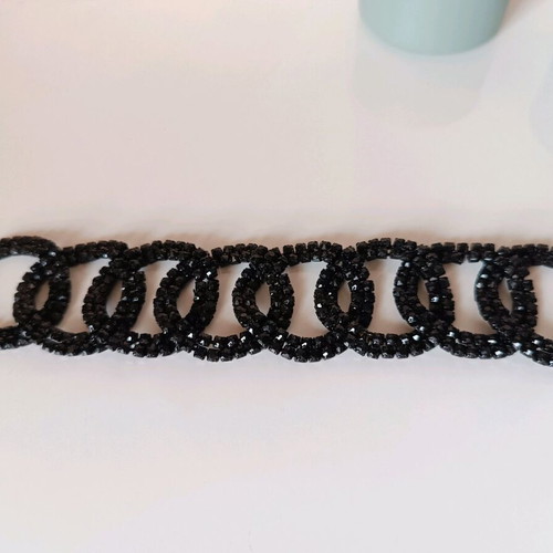 Black evening bracelet like new, large