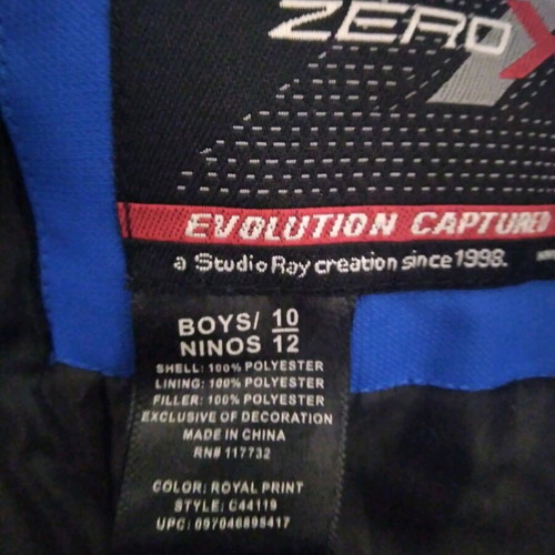 Zero X Posur kids jacket like new, 10/12 years, blue multicolor