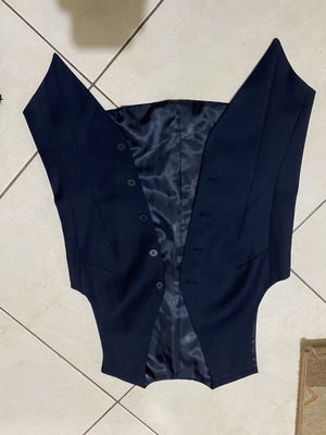 Glossy women's black vest new, size S/M