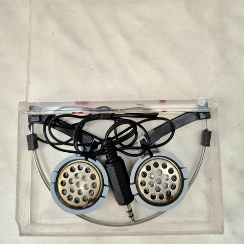 Philips vintage foldable headphones with case used