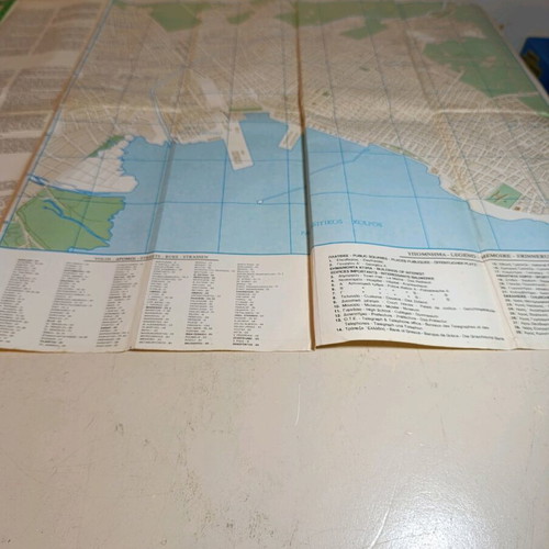 Volos - Magnisia map used with brief history in three languages